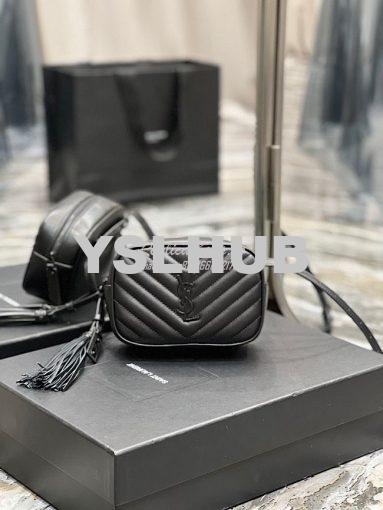 Replica YSL Saint Laurent Lou Belt Bag In Quilted Leather All Black 2