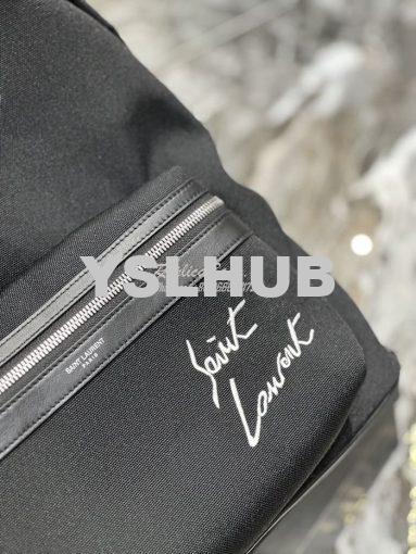 Replica YSL Saint Laurent Embroidered City Backpack In Canvas 534968 7