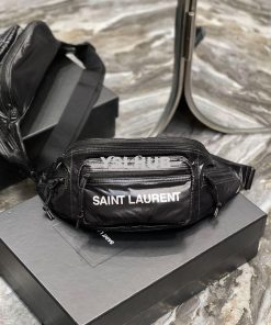 Replica YSL Saint Laurent Nuxx crossbody bag in nylon 581375 black