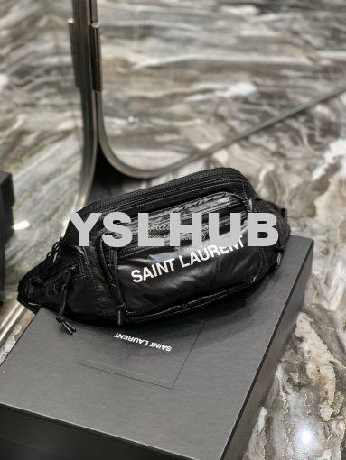 Replica YSL Saint Laurent Nuxx crossbody bag in nylon 581375 black 2