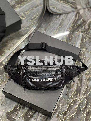 Replica YSL Saint Laurent Nuxx crossbody bag in nylon 581375 black 4