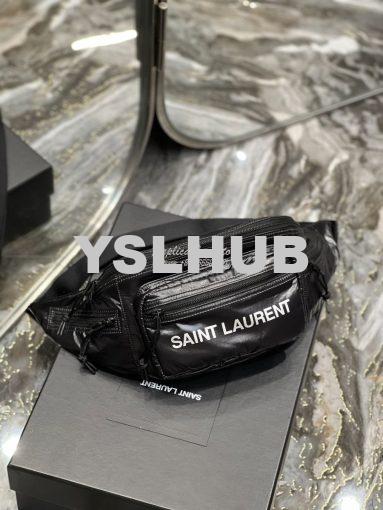 Replica YSL Saint Laurent Nuxx crossbody bag in nylon 581375 black 5