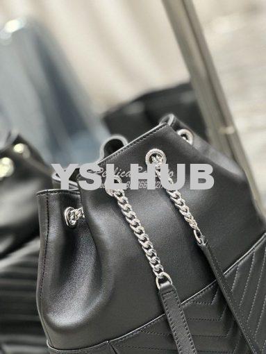 Replica YSL Saint Laurent Joe Backpack In Lambskin 672609 Black Silver 10
