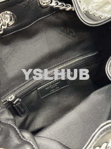 Replica YSL Saint Laurent Joe Backpack In Lambskin 672609 Black Silver 11