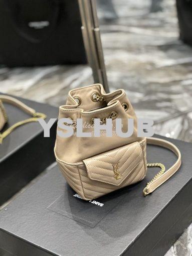 Replica YSL Saint Laurent Joe Mini Bucket Bag In Quilted Lambskin 7016 8
