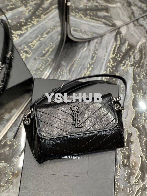 Replica YSL Saint Laurent Niki Body Bag In Crinkled Vintage Leather 57 3