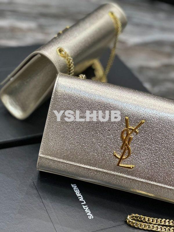 Replica YSL Saint Laurent Medium Kate Chain Bag In Pale Gold Metallic 4