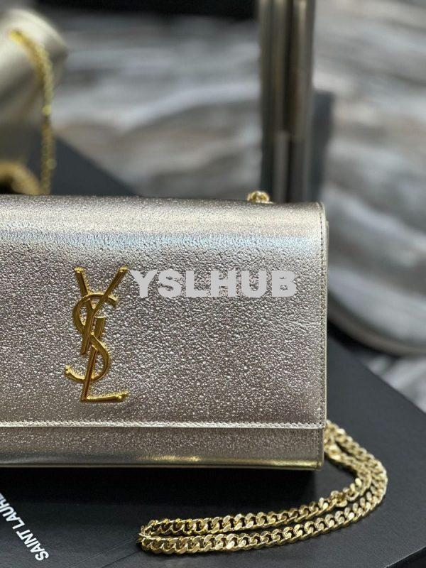 Replica YSL Saint Laurent Medium Kate Chain Bag In Pale Gold Metallic 6