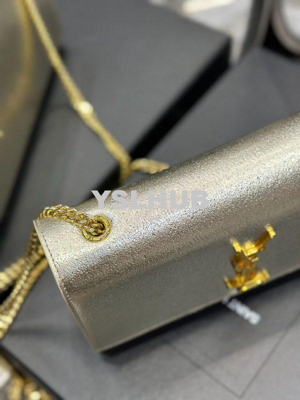 Replica YSL Saint Laurent Medium Kate Chain Bag In Pale Gold Metallic 9