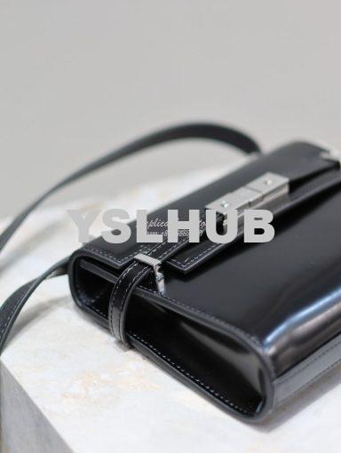 Replica Saint Laurent YSL Manhattan Small In Patent Leather with Silve 6