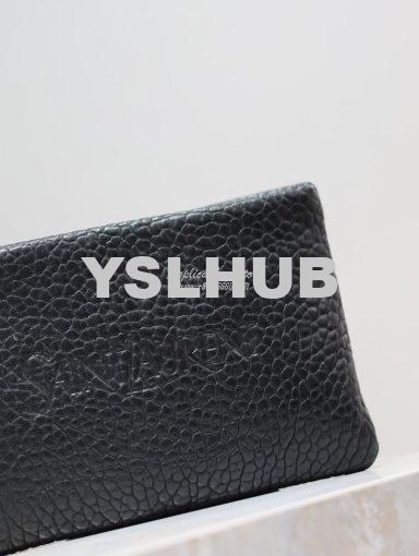 Replica Saint Laurent YSL Logo-Debossed Textured-Leather Pouch In Lamb 3