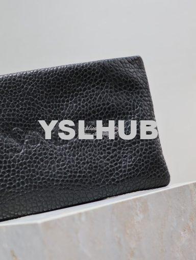 Replica Saint Laurent YSL Logo-Debossed Textured-Leather Pouch In Lamb 15