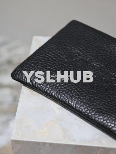 Replica Saint Laurent YSL Logo-Debossed Textured-Leather Pouch In Lamb 19