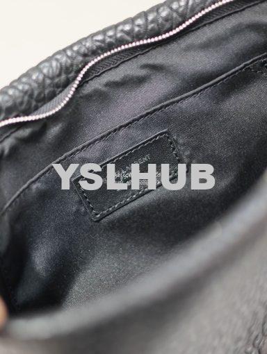 Replica Saint Laurent YSL Logo-Debossed Textured-Leather Pouch In Lamb 20