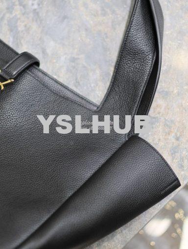 Replica YSL Saint Laurent Bea In Grained Leather 763435 Black 8
