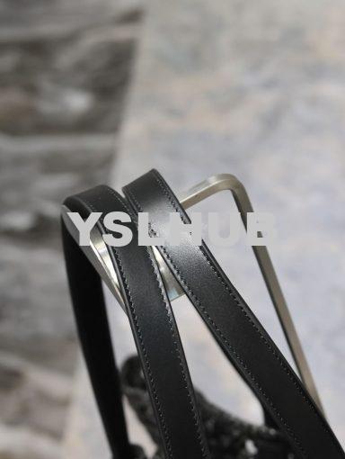 Replica YSL Saint Laurent Panier Medium Bag In Raffia 761457 Black 4