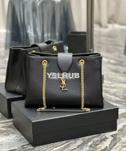 Replica YSL Saint Laurent Cassandre Shopper Bag in Grained Calfskin 66
