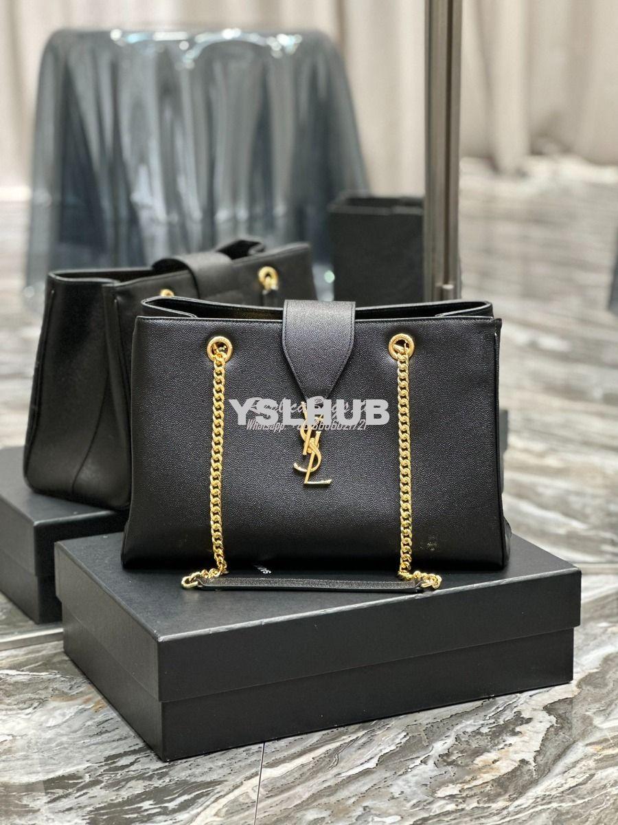 Replica YSL Saint Laurent Cassandre Shopper Bag in Grained Calfskin 66