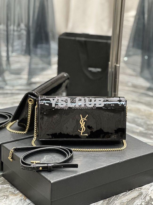 Replica YSL Saint Laurent Kate 99 Chain Bag In Quilted Patent Calfskin