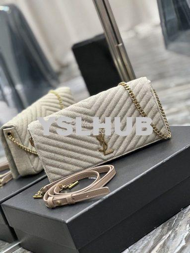 Replica YSL Saint Laurent Kate 99 Chain Bag In Quilted Linen 6606181 B 2