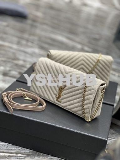 Replica YSL Saint Laurent Kate 99 Chain Bag In Quilted Linen 6606181 B 3