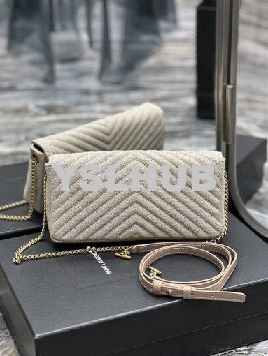Replica YSL Saint Laurent Kate 99 Chain Bag In Quilted Linen 6606181 B 8