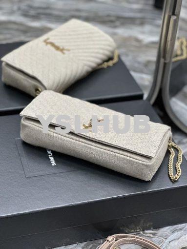 Replica YSL Saint Laurent Kate 99 Chain Bag In Quilted Linen 6606181 B 9