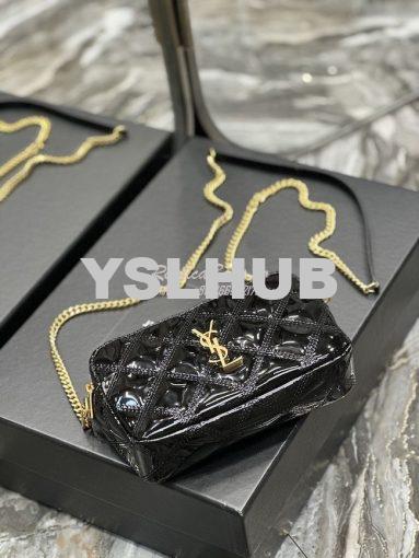 Replica Saint Laurent YSL Becky Double-Zip Pouch in Quilted Lambskin 6 8