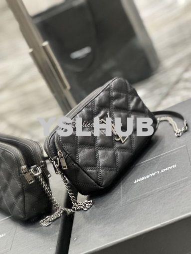 Replica Saint Laurent YSL Becky Double-Zip Pouch in Quilted Lambskin 6 2