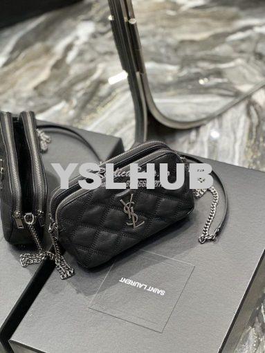 Replica Saint Laurent YSL Becky Double-Zip Pouch in Quilted Lambskin 6 3