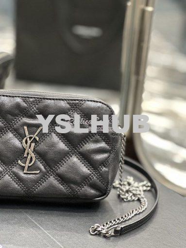 Replica Saint Laurent YSL Becky Double-Zip Pouch in Quilted Lambskin 6 5