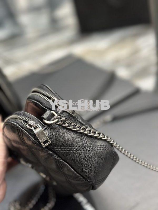 Replica Saint Laurent YSL Becky Double-Zip Pouch in Quilted Lambskin 6 7