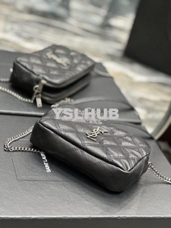 Replica Saint Laurent YSL Becky Double-Zip Pouch in Quilted Lambskin 6 11