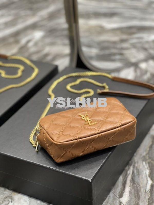 Replica Saint Laurent YSL Becky Double-Zip Pouch in Quilted Lambskin 6 10