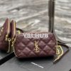 Replica Saint Laurent YSL Becky Double-Zip Pouch in Quilted Lambskin 6 12