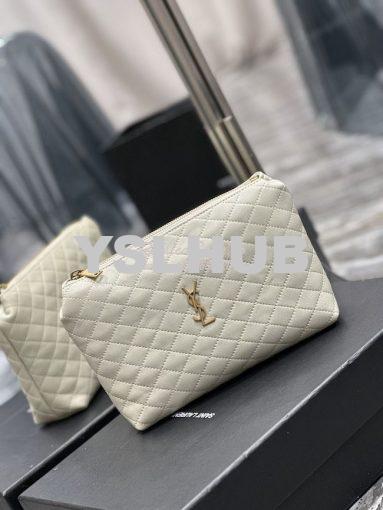 Replica YSL Saint Laurent Gaby Cosmetic Pouch In Quilted Leather 73395 2