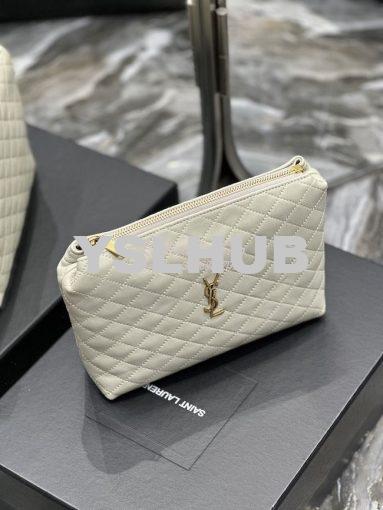 Replica YSL Saint Laurent Gaby Cosmetic Pouch In Quilted Leather 73395 3