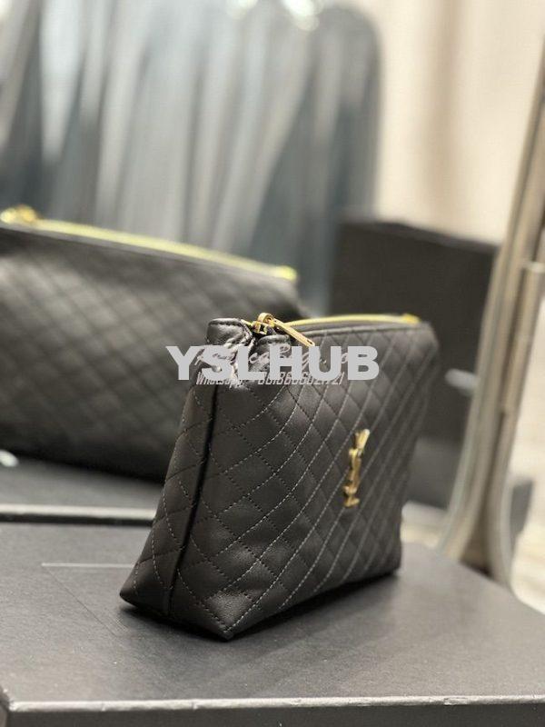 Replica YSL Saint Laurent Gaby Cosmetic Pouch In Quilted Leather 73395 4