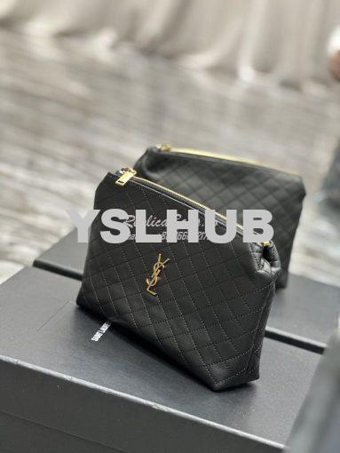 Replica YSL Saint Laurent Gaby Cosmetic Pouch In Quilted Leather 73395 5