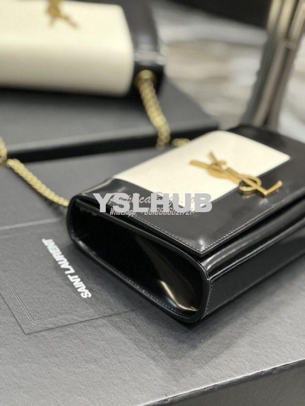 Replica YSL Saint Laurent Kate small two-tone leather shoulder bag Lam 9
