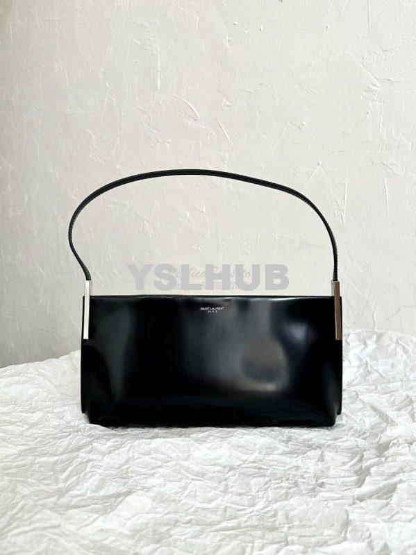 Replica YSL Saint Laurent Suzanne Small In Shiny Leather 741637 Black 2