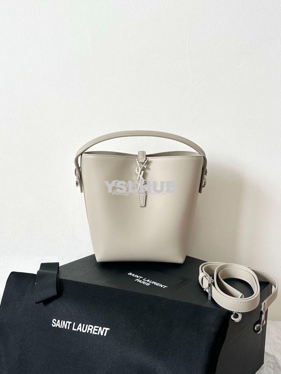 Replica YSL Saint Laurent Small Le 37 in Shiny Leather 7490362 Seasalt
