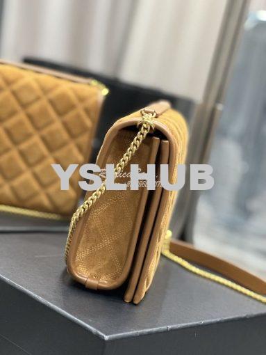 Replica YSL Saint Laurent Becky Mini Chain Bag In Carré-Quilted Suede 6