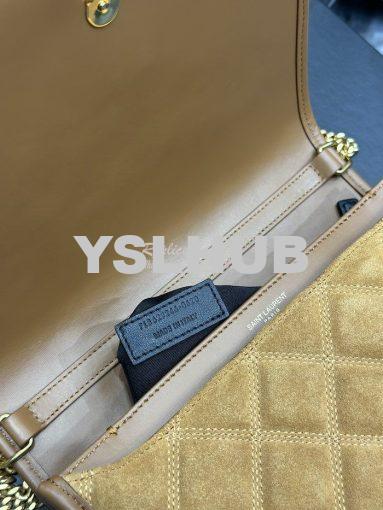 Replica YSL Saint Laurent Becky Mini Chain Bag In Carré-Quilted Suede 9