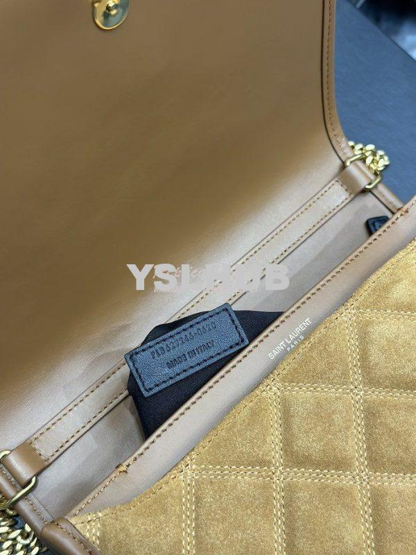 Replica YSL Saint Laurent Becky Mini Chain Bag In Carré-Quilted Suede 9