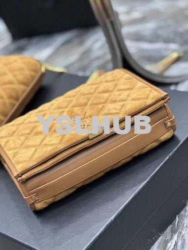Replica YSL Saint Laurent Becky Mini Chain Bag In Carré-Quilted Suede 10