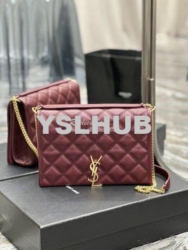 Replica YSL Saint Laurent Becky Mini Chain Bag In Carré-Quilted Lambsk 3