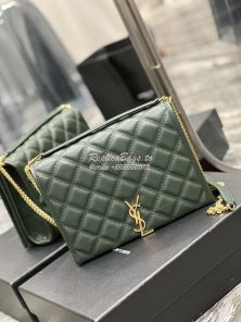 Replica YSL Saint Laurent Becky Mini Chain Bag In Carré-Quilted Lambsk 2