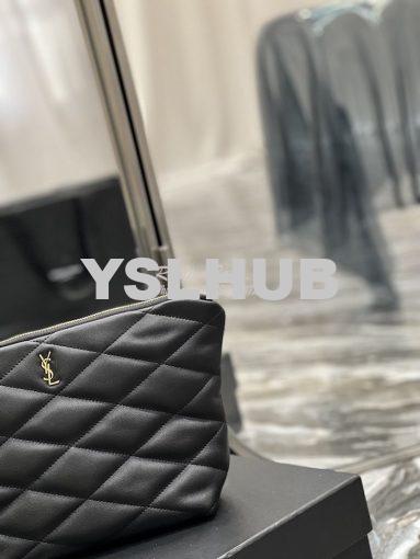 Replica YSL Saint Laurent Sade Pouch In Quilted Lambskin 6967791 Black 4