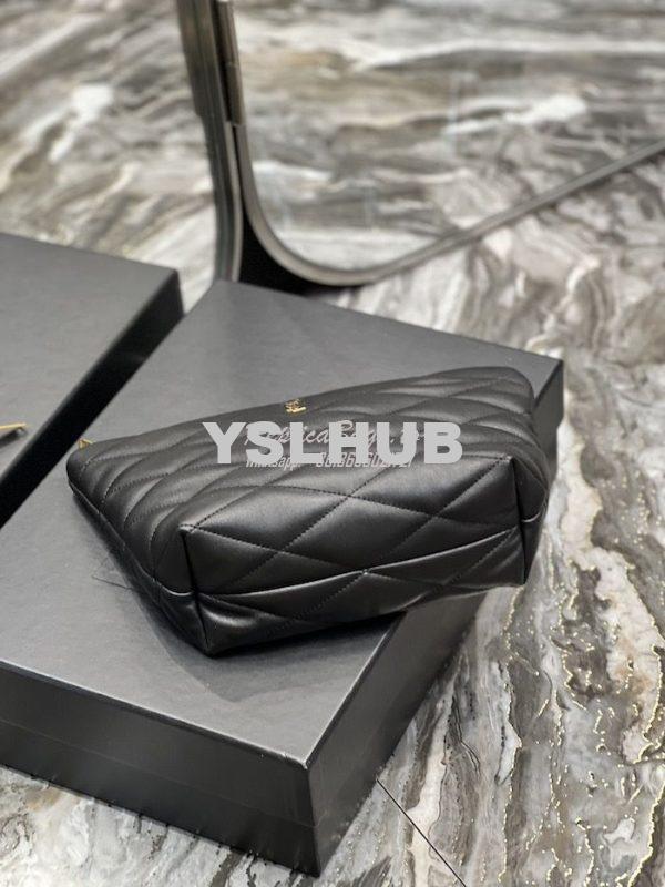 Replica YSL Saint Laurent Sade Pouch In Quilted Lambskin 6967791 Black 7
